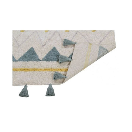 Washable Rug Azteca Natural Vintage in Blue by Lorena Canals