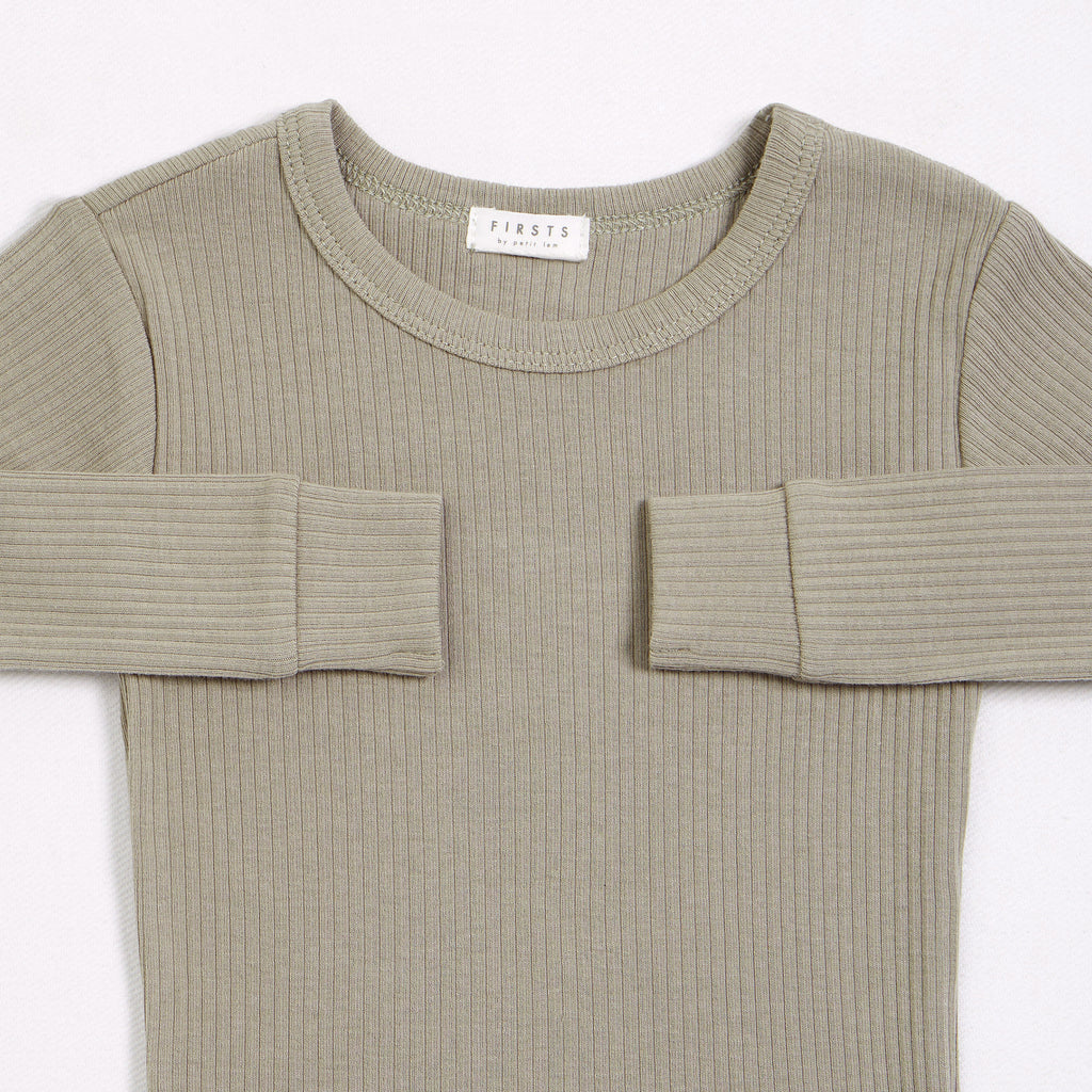 Forest Sage Modal Rib Infant PJ Set by Petit Lem