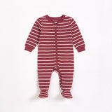 Holly Jolly Stripes Sleeper by Petit Lem