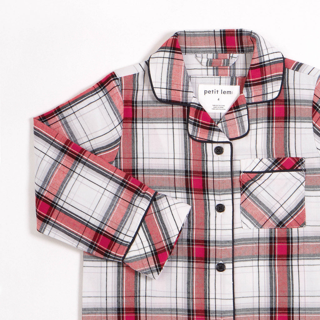 Classic Plaid Girl's Flannel Nightgown by Petit Lem