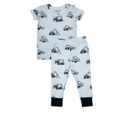 Short Sleeve Loungewear Set in Earth Movers by Angel Dear
