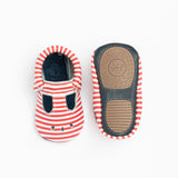 Mary Jane Mini Sole in Red and White Stripes by Freshly Picked