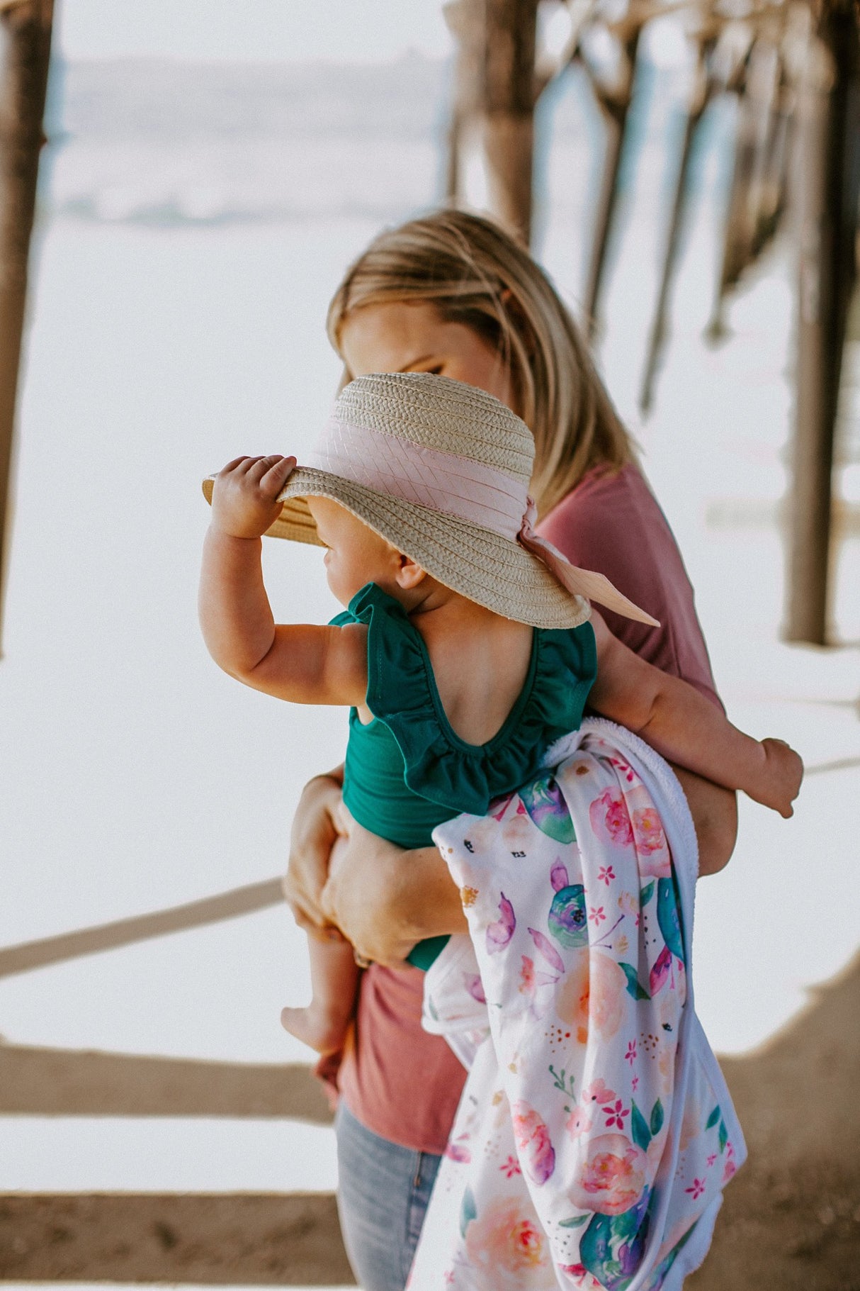 Knit Hooded Towel in Bloom by Copper Pearl