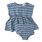 Angel Dear - Peplum & Bloomer - Seashore Stripe