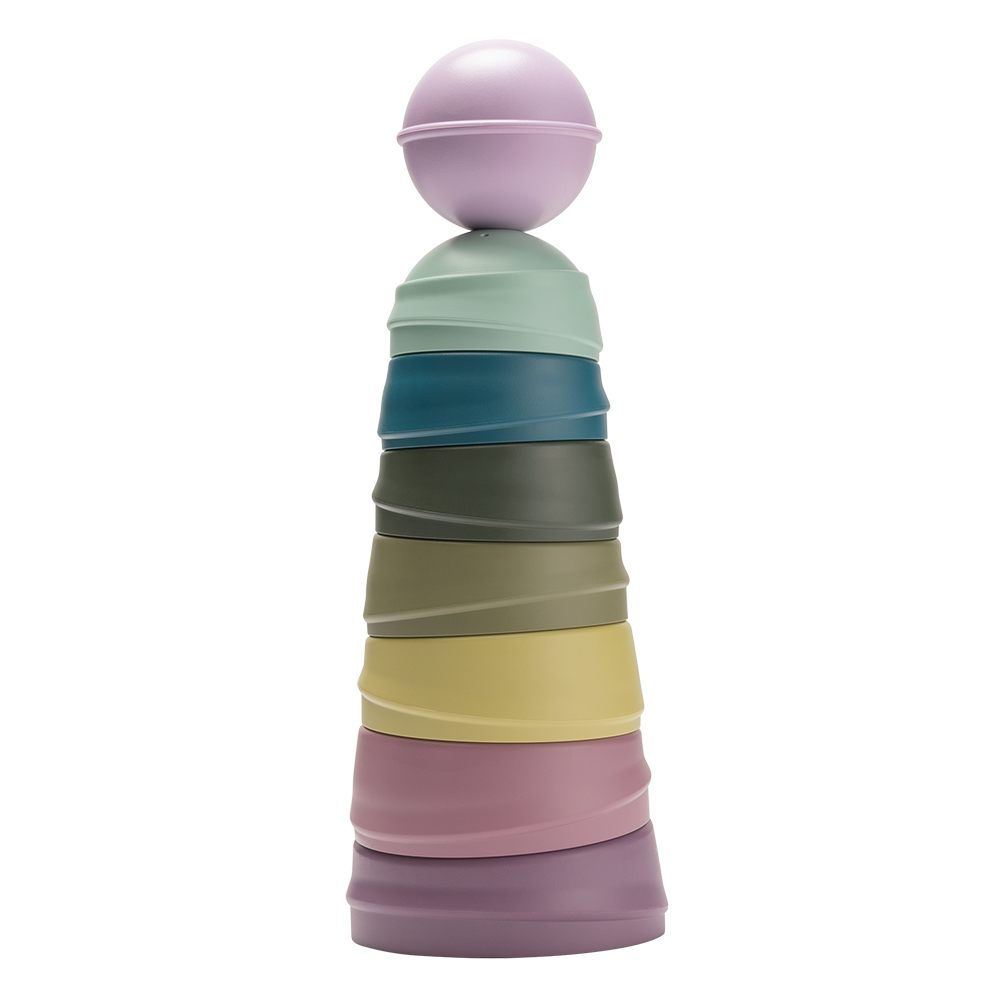 Wobbly Tower in Bright Rainbow by BIBS