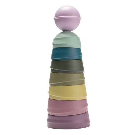 Wobbly Tower in Bright Rainbow by BIBS