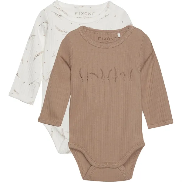 Rib Bodysuit in Wheat by Fixoni