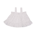Wrap Ruffle Top & Ruffle Leg Diaper Cover in Eyelet White by Angel Dear