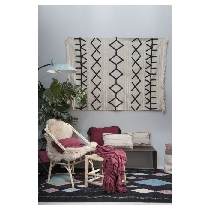 Knitted Blanket in Air Savannah Red by Lorena Canals