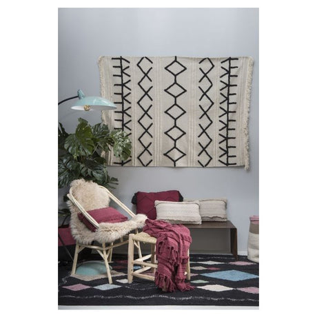 Knitted Blanket in Air Savannah Red by Lorena Canals