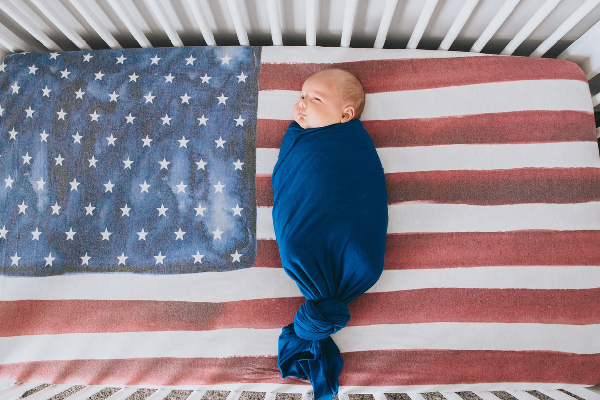 Premium Crib Sheet in Patriot by Copper Pearl