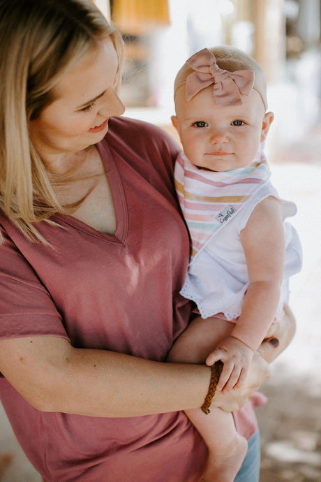 Baby Bandana Bibs in Enchanted by Copper Pearl