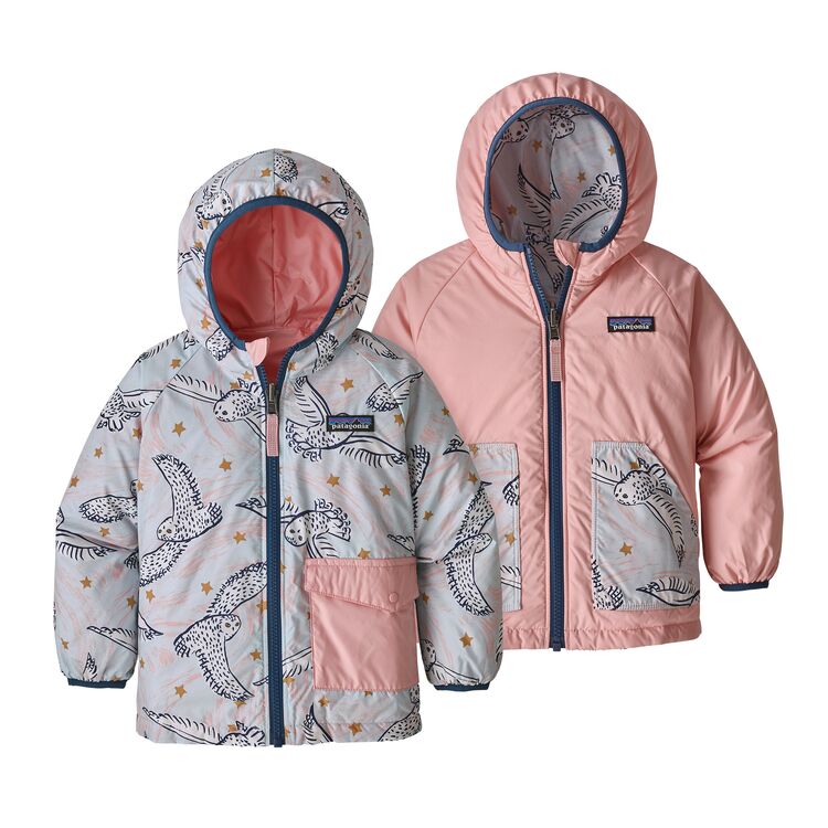 Baby Reversible Puff-Ball Jacket in Snowy Owl Sky Hawthorne Blue by  Patagonia