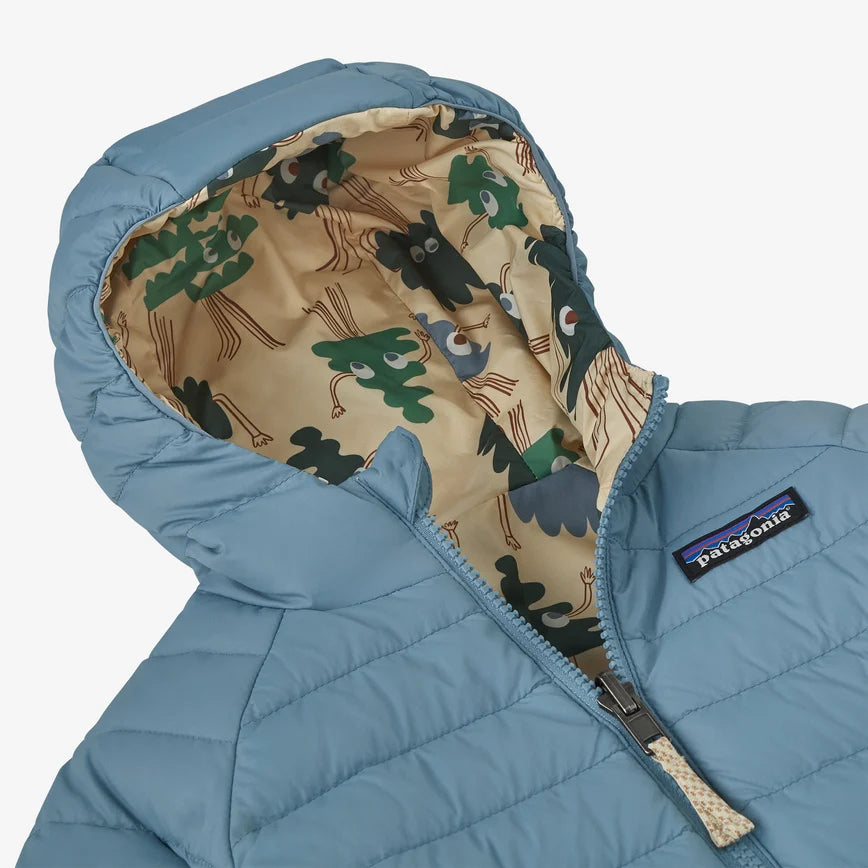 Baby Reversible Down Hoody in Oat White by Patagonia