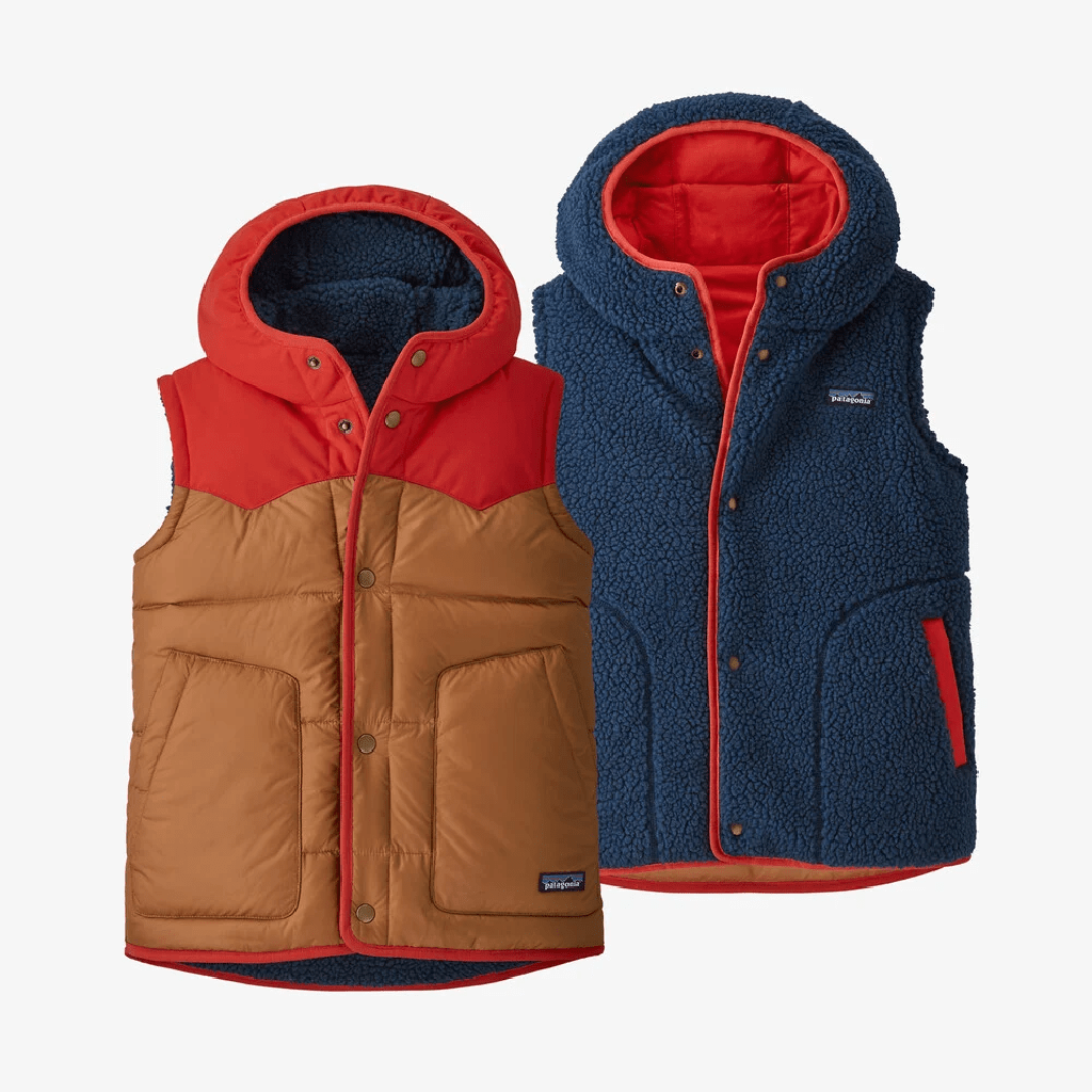 Reversible Bivy Hoody Vest in Umber Brown by Patagonia