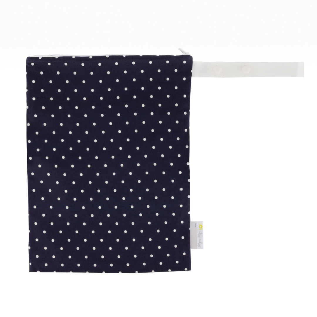 Itzy Ritzy - Travel Happens™ Medium Wet Bags - Nautical Navy Dots by Itzy Ritzy