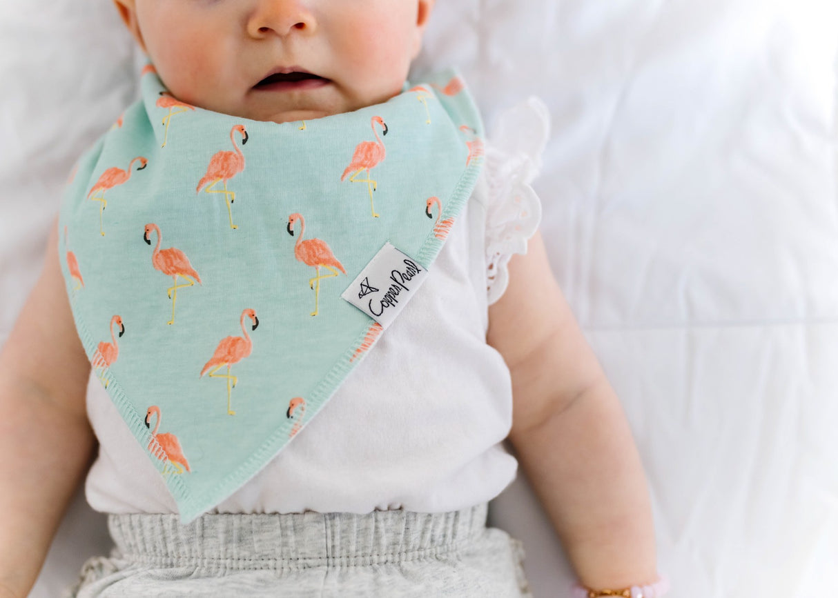 Baby Bandana Bibs in Leilani Set by Copper Pearl