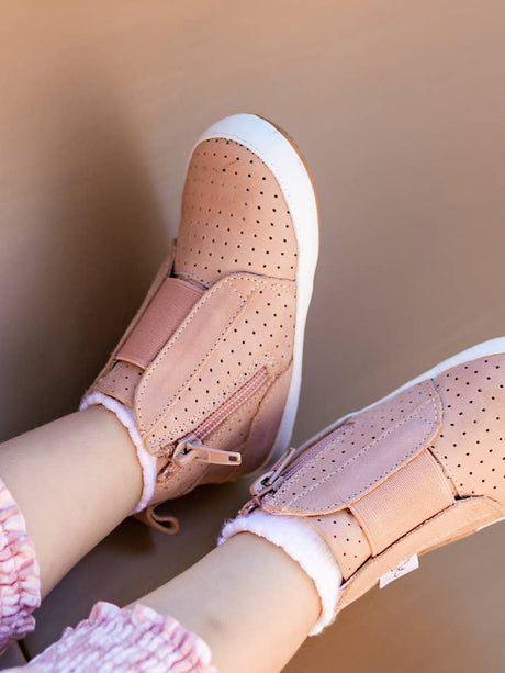 Blush Kailee High Top Shoe by Little Love Bug