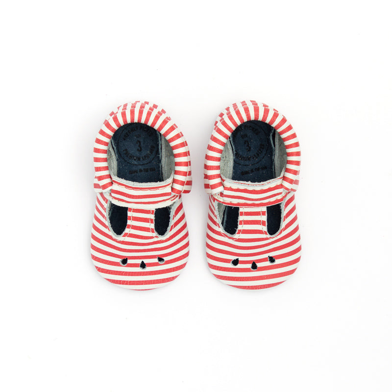 Mary Jane in Red and White Stripes by Freshly Picked