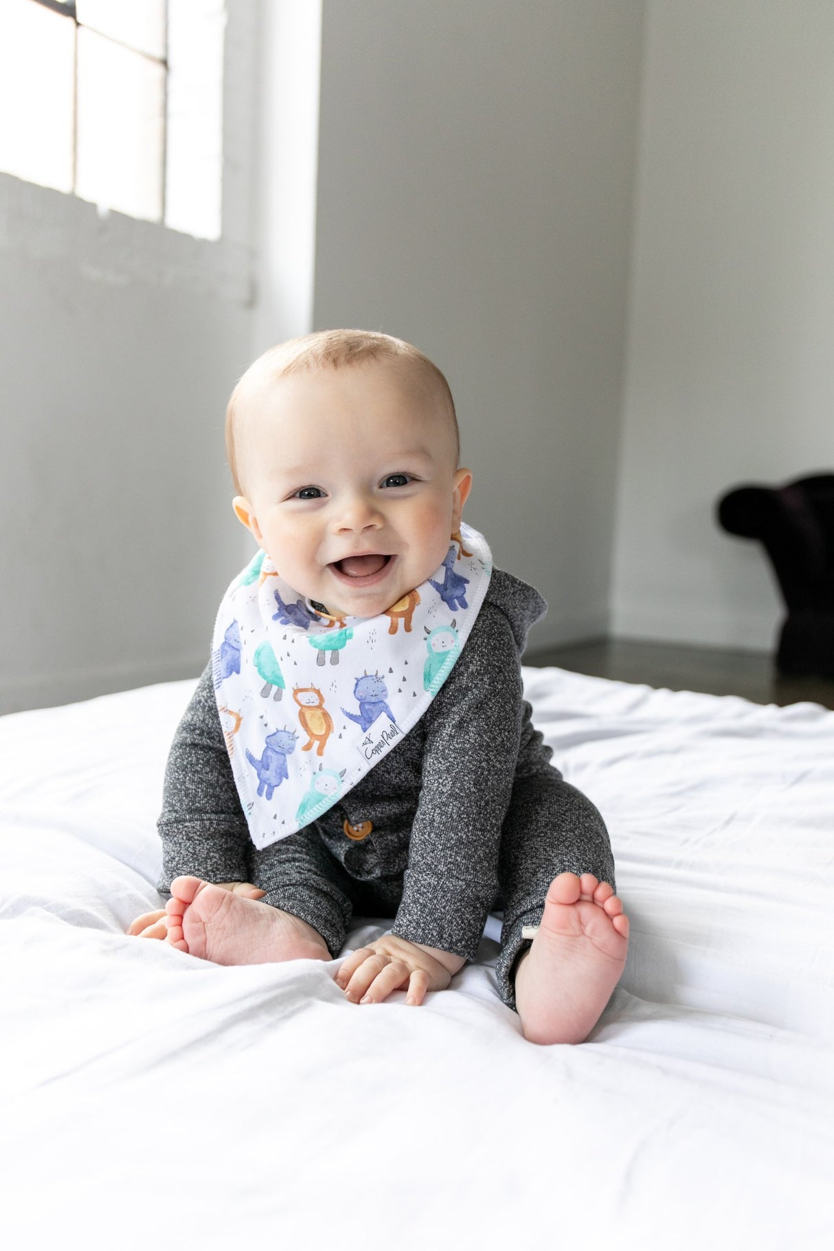 Baby Bandana Bibs in Max by Copper Pearl