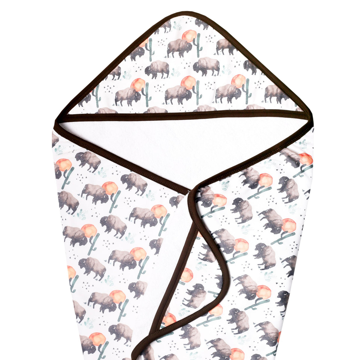 Knit Hooded Towel in Bison by Copper Pearl