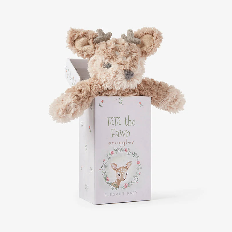 Fifi the Fawn Snuggler Plush Security Blanket w/ Gift Box by Elegant Baby