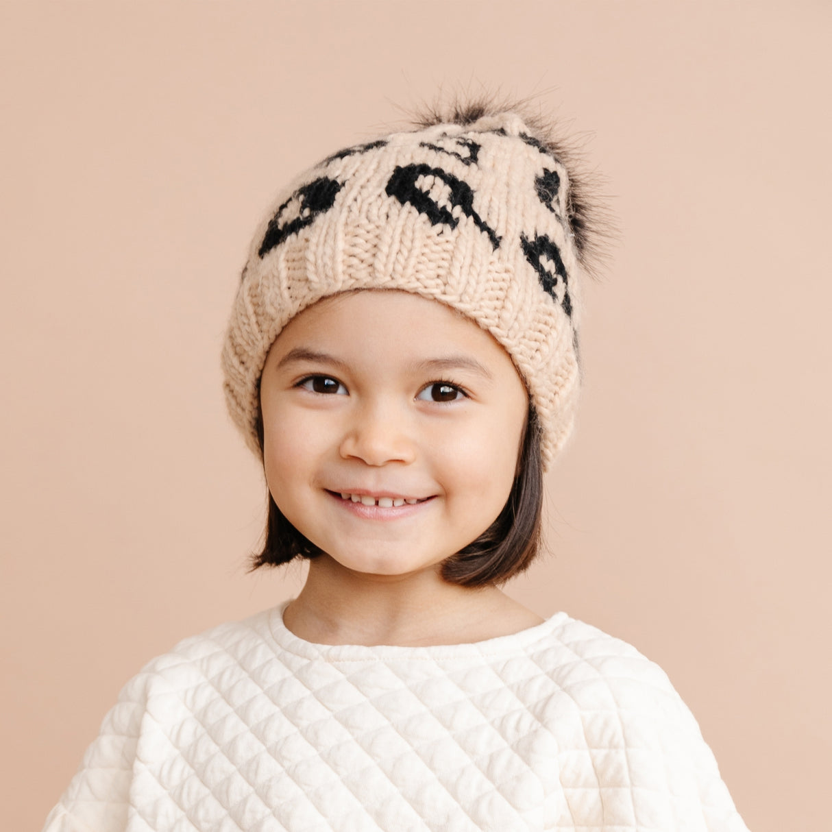 Cheetah Hat in Latte/Black by The Blueberry Hill