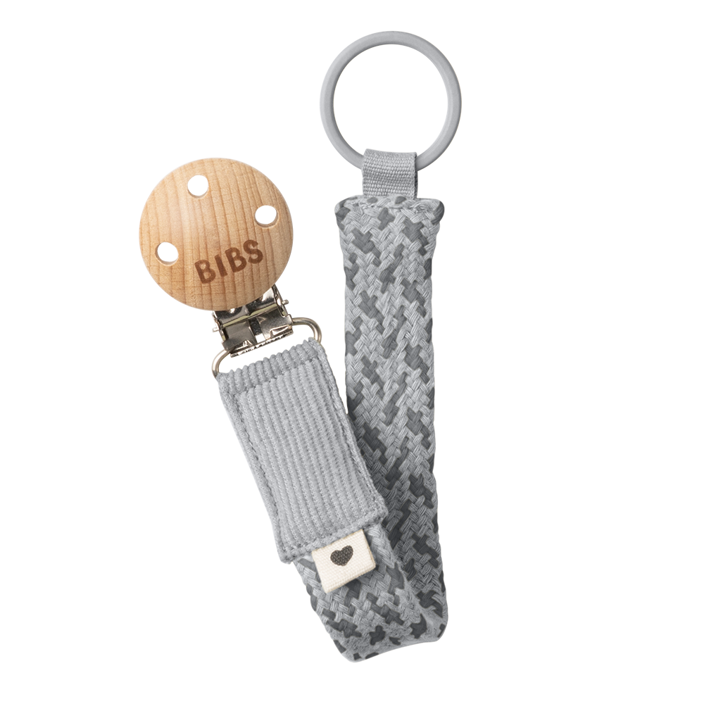 Pacifier Clip in Cloud/Iron by BIBS