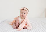 Knit Swaddle Blanket in Blush by Copper Pearl