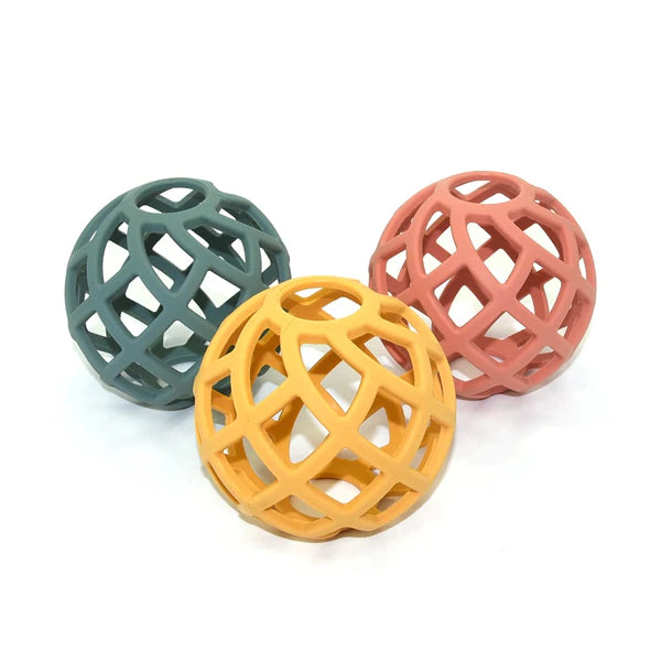 O.B Designs - Silicone Teether Ball - Turmeric