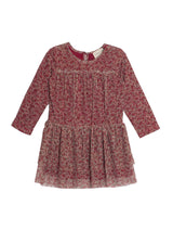 Crackling Cranberry Knit & Tulle Dress by Mabel + Honey