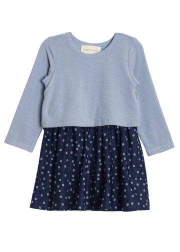 Midnight Knit & Woven Dress by Mabel + Honey