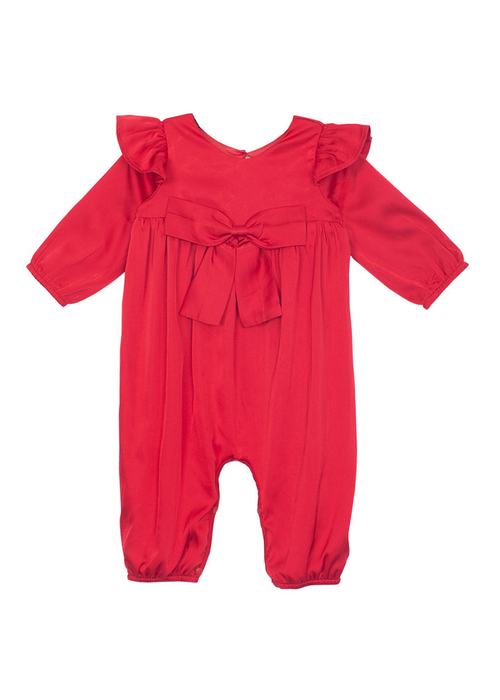 Sweet Scarlett Charmeuse Romper by Isobella & Chloe
