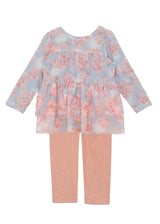 Rose Garden Knit & Mesh 2 Piece Pant Set by Isobella & Chloe