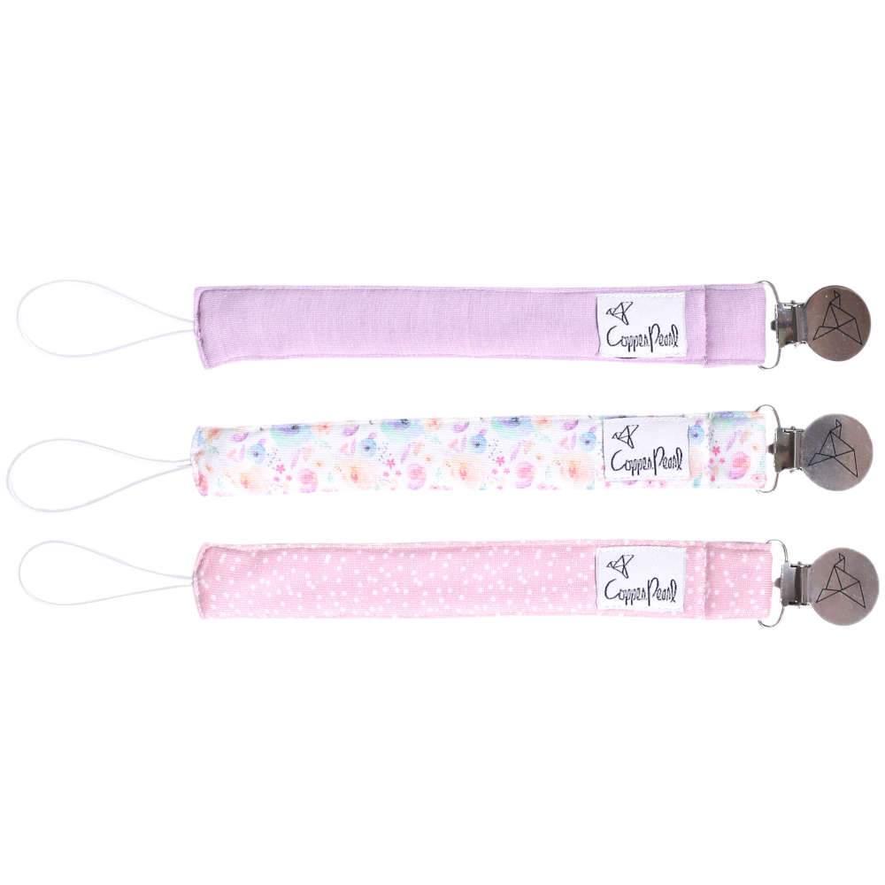 Binky Clip Set in  Bloom by Copper Pearl