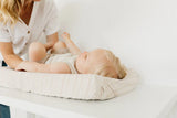 Knit Diaper Changing Pad Cover in Clay by Copper Pearl