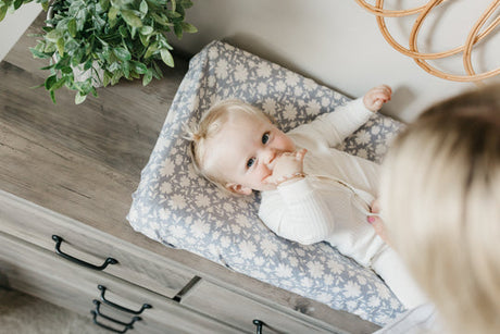 Knit Diaper Changing Pad Cover in Lacie by Copper Pearl