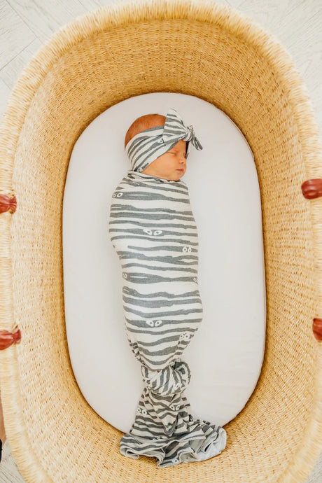 Knit Swaddle Blanket in Mummy by Copper Pearl