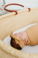 Knit Headband Bow in Dune by Copper Pearl