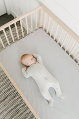 Premium Knit Fitted Crib Sheet in Taylor by Copper Pearl