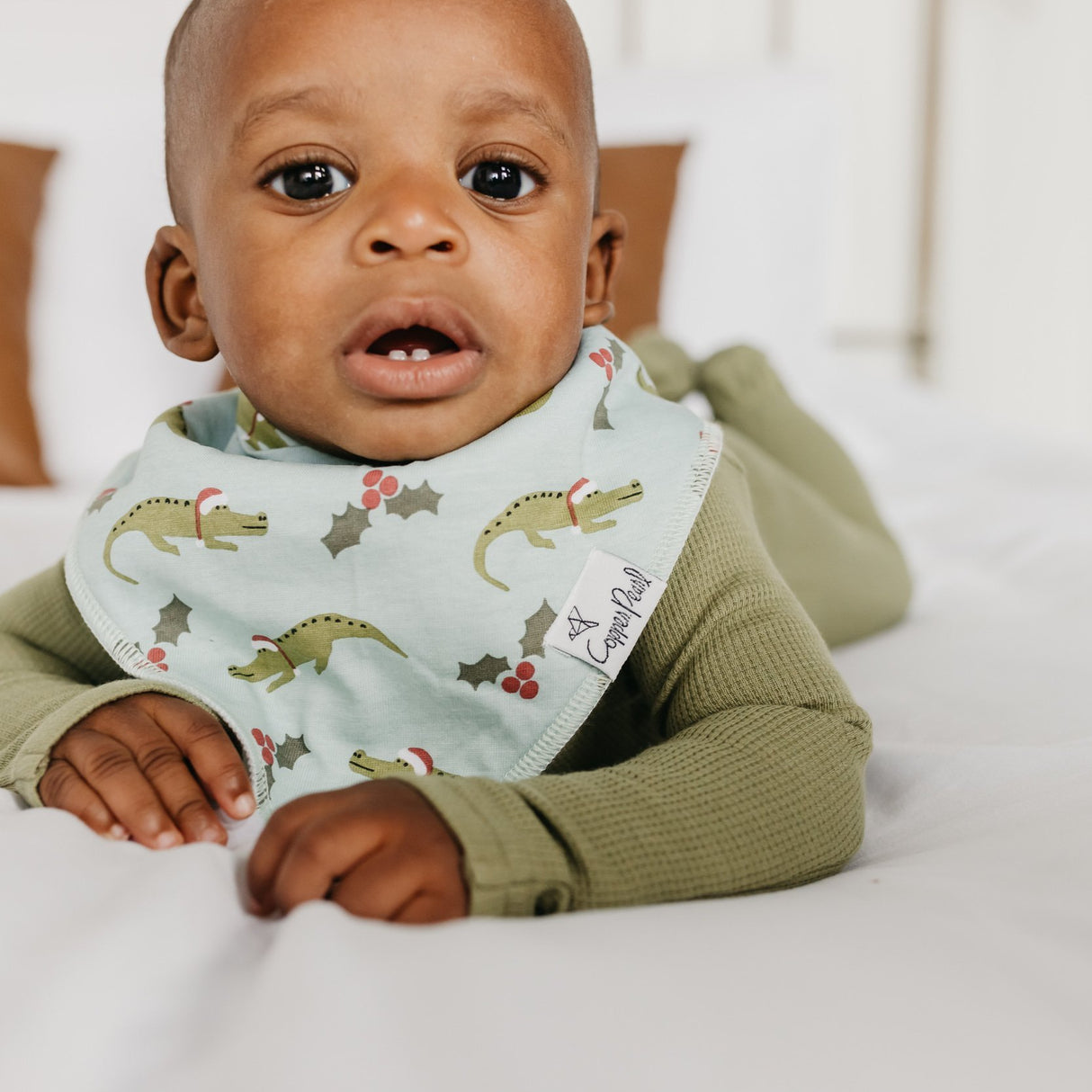 Baby Bandana Bibs in Polar by Copper Pearl