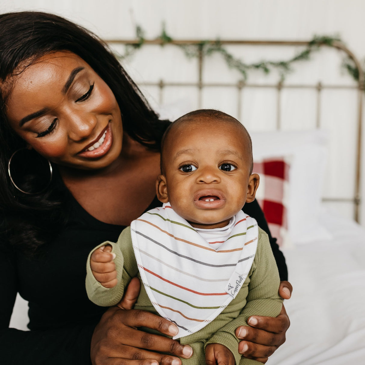 Baby Bandana Bibs in Polar by Copper Pearl