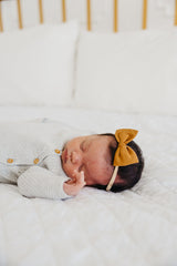 Bowtie Nylon Bow in Camel by Copper Pearl