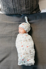 Knit Swaddle in Trout by Copper Pearl