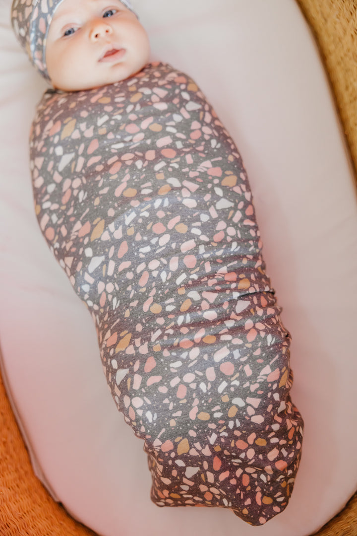 Knit Swaddle Blanket in Gemini by Copper Pearl