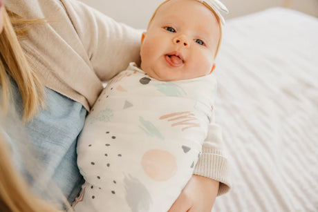 Knit Swaddle Blanket in Bayside by Copper Pearl