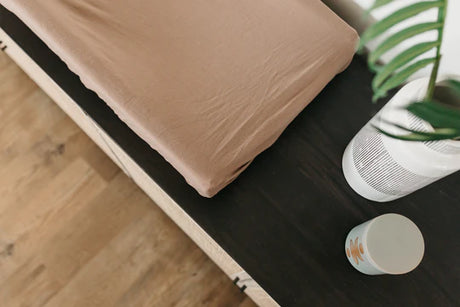 Knit Diaper Changing Bad Cover in Gobi by Copper Pearl