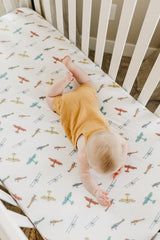 Premium Knit Crib Sheet in Ace by Copper Pearl