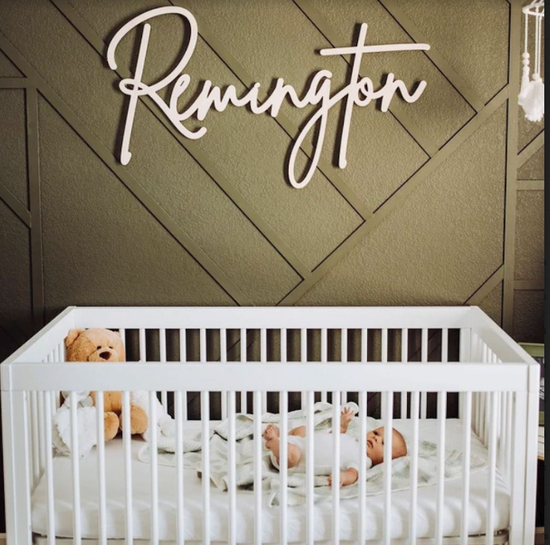 Sugar + Maple Custom Personalized Wood Name Sign