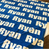 Sugar + Maple Personalized Stretchy Blanket | Repeating Name